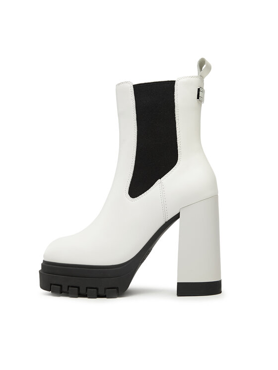 Tommy Jeans Tommy Jeans Botine Tjw High Heel Chelsea EN0EN02306 Alb