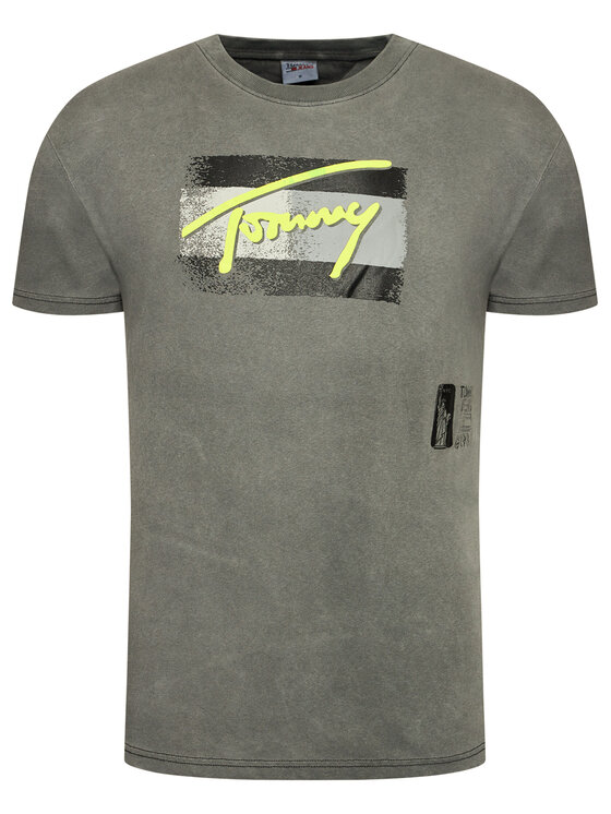 Tommy Jeans Marškinėliai Tjm Faded Flag Script DM0DM10224 Pilka Relaxed Fit  • Modivo.lt
