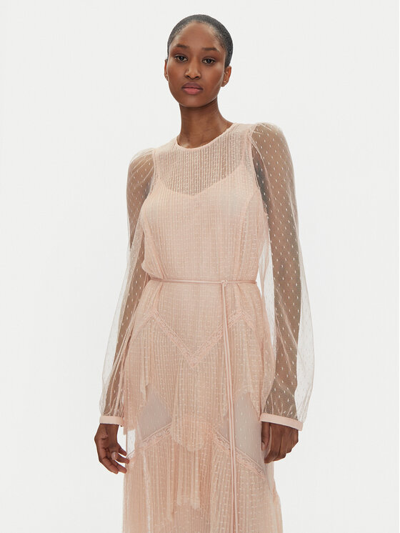 TWINSET TWINSET Sukienka letnia 251TP2510 Różowy Regular Fit