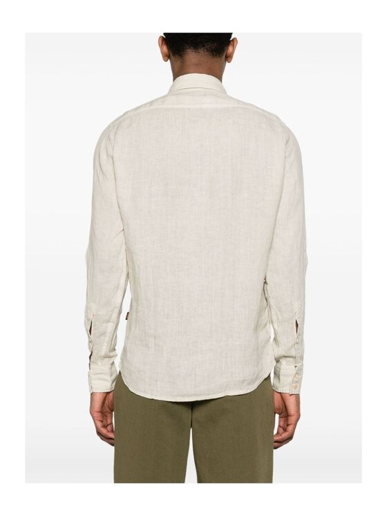 BOSS Boss Camicia Camicia in Lino Beige Regular Fit