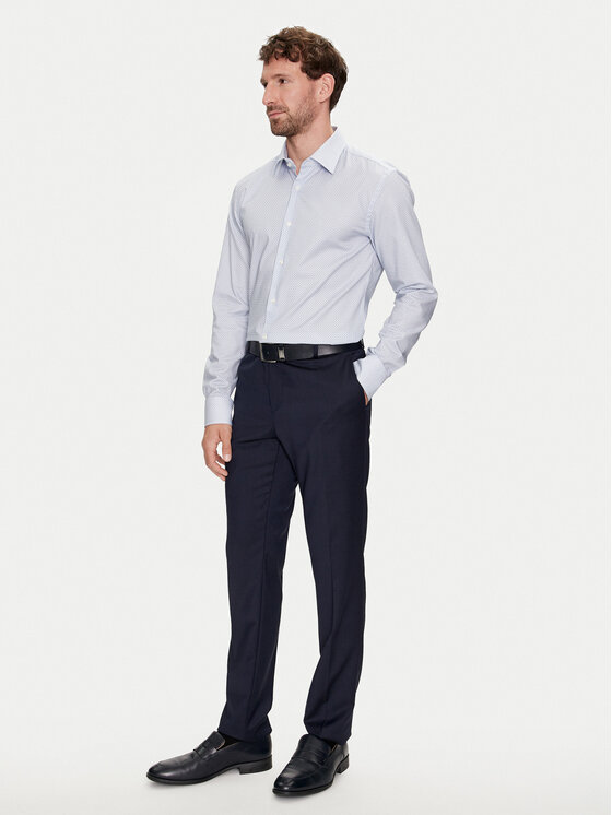 BOSS Boss Srajca H-Hank-Kent-C1-214 50512852 Svetlo modra Slim Fit