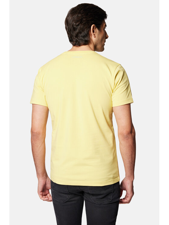 Lancerto Lancerto T-Shirt Jeffrey TS073124000002 Żółty Regular Fit