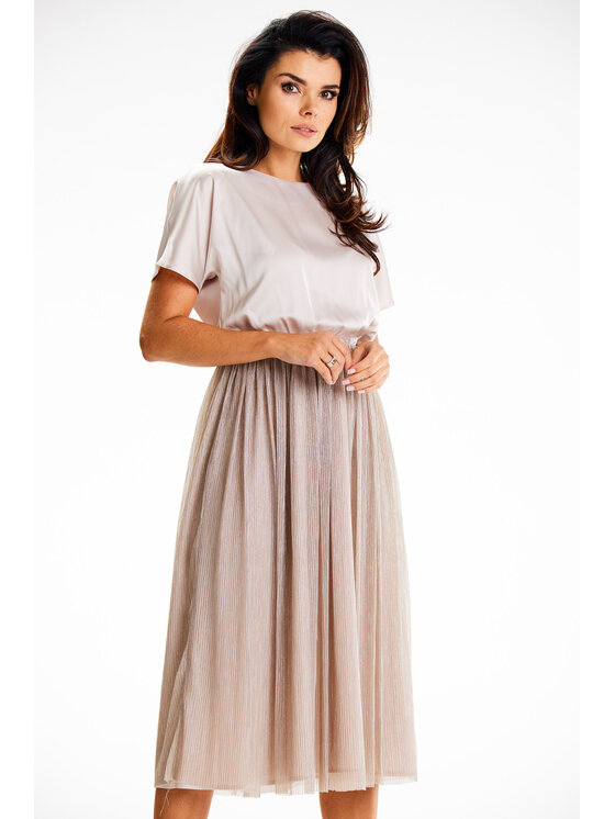 Awama Awama Abito da sera A627 Beige Basic Fit