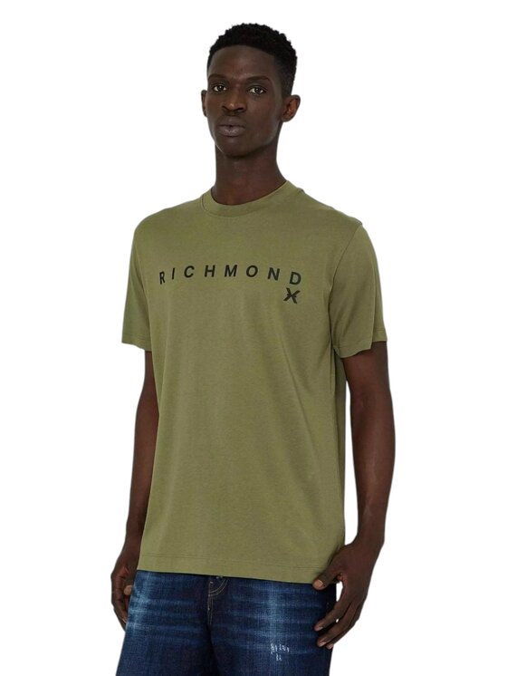 John Richmond John Richmond T-shirt q-roa-31442 Verde Regular Fit