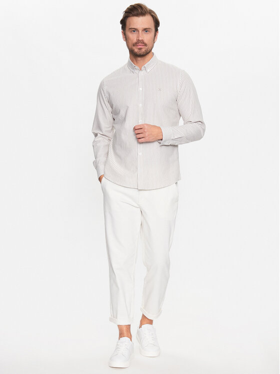 Casual Friday Casual Friday Штани з тканини 20504628 Écru Regular Fit