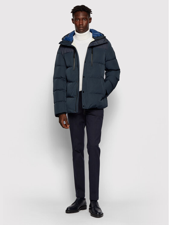 BOSS Boss Пухено яке Doleris 50436502 Тъмносин Regular Fit
