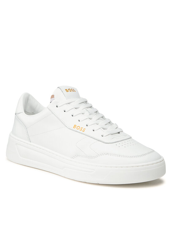 Hugo boss white on sale shoes