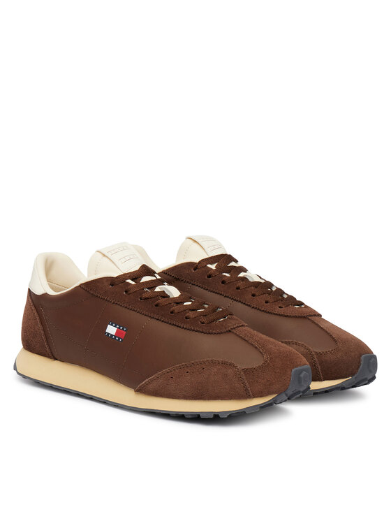 Tommy Jeans Tommy Jeans Tenisice Tjm Retro Runner Archive Mix Mat EM0EM01763 Smeđa
