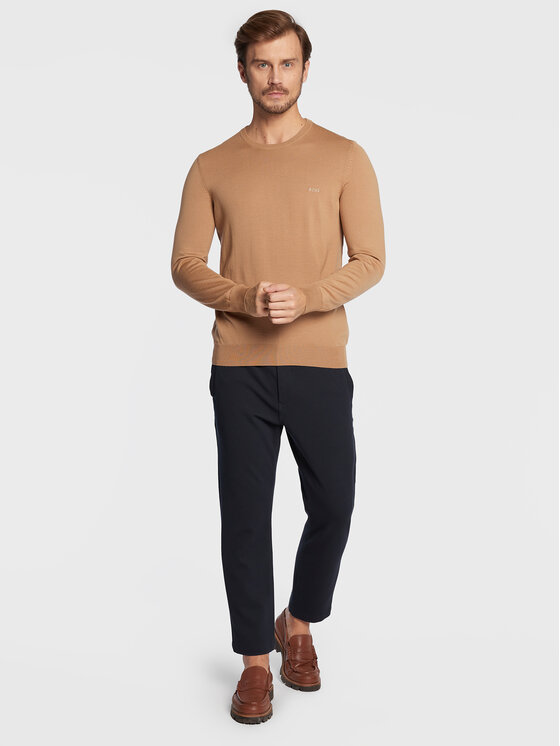 BOSS BOSS Pulover Botto-L 50476364 Rjava Regular Fit