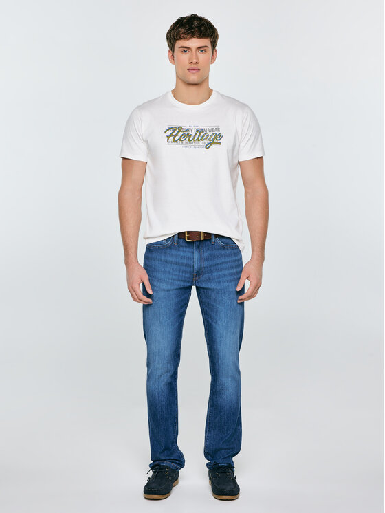 BIG STAR BIG STAR T-Shirt KEREN Biały Basic Fit