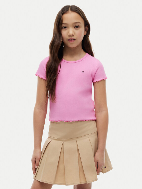 Tommy Hilfiger Tricou Essential KG0KG08590 Roz Regular Fit