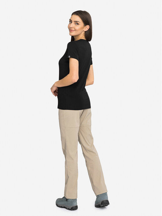Viking Viking T-Shirt Lenta Bamboo Light Lady Czarny Regular Fit