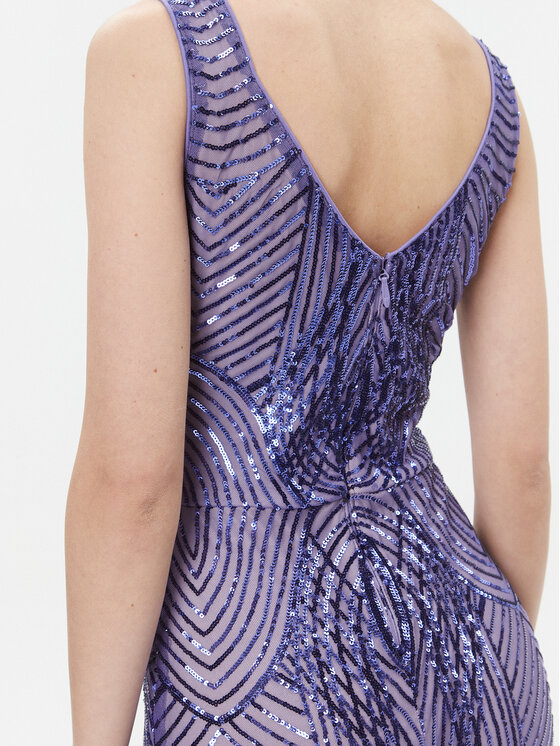 Fracomina Fracomina Вечірня сукня FQ23WD3005W66701 Фіолетовий Slim Fit