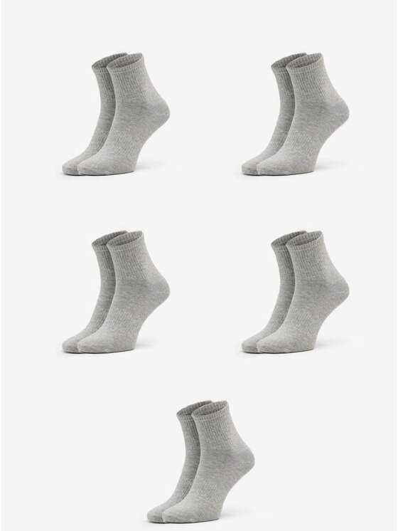 Urban Socks Urban Socks Zestaw 5 par niskich skarpet męskich Zestaw 5 Par Krótkich Skarpet Męskich Szarych Urban Socks No Logo 41-46 Szary