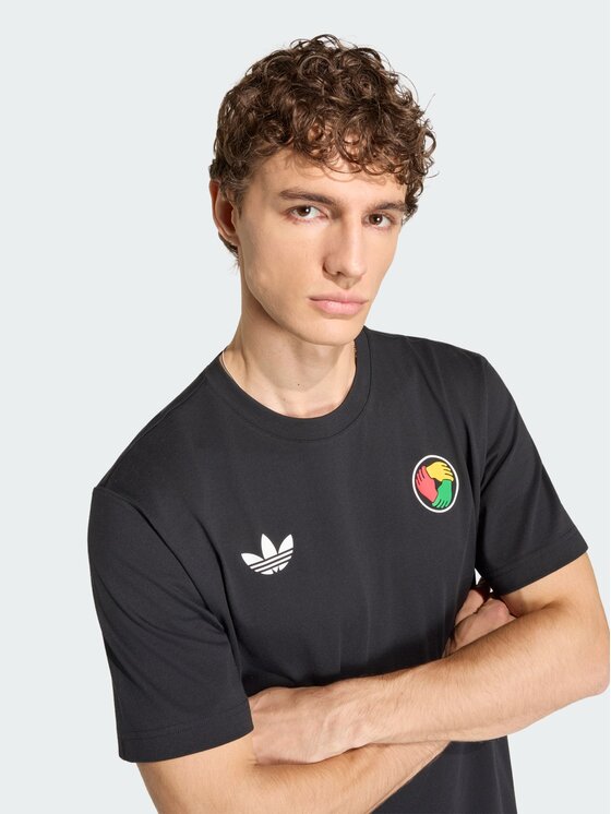adidas adidas Koszulka techniczna Bob Marley Czarny Regular Fit
