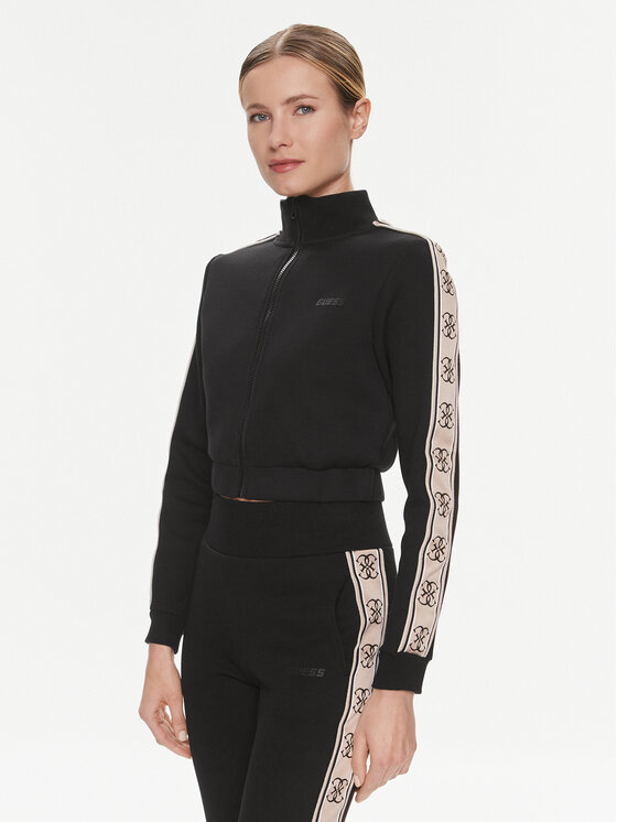 Guess Guess Mikina V3RQ12 KB3P2 Čierna Regular Fit