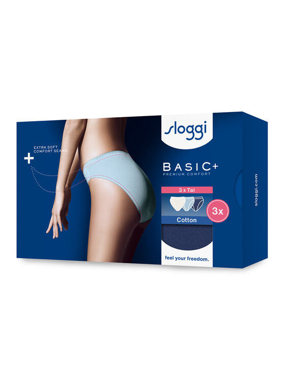 Sloggi Sloggi Set 3 parov spodnjih hlačk Basic 10222391 Modra