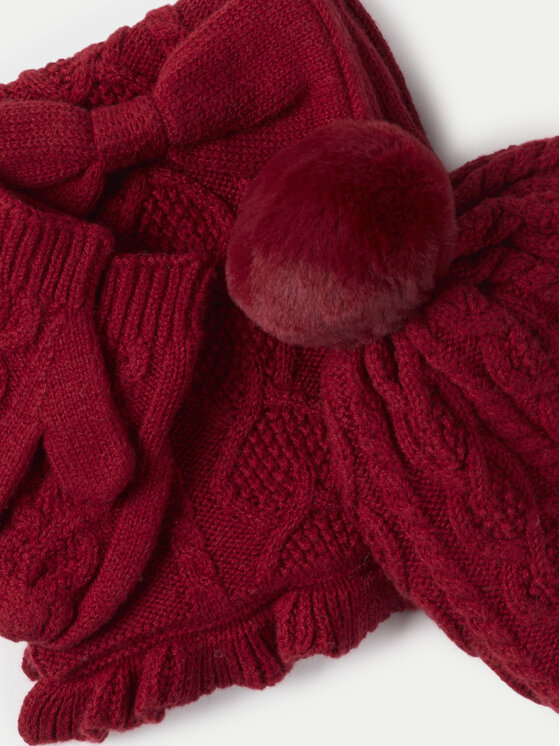 Mayoral Mayoral Completo cappello, sciarpa e guanti 10768 Rosso