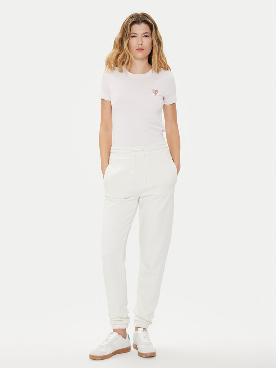 Guess Guess T-Shirt W2YI44 J1314 Różowy Slim Fit