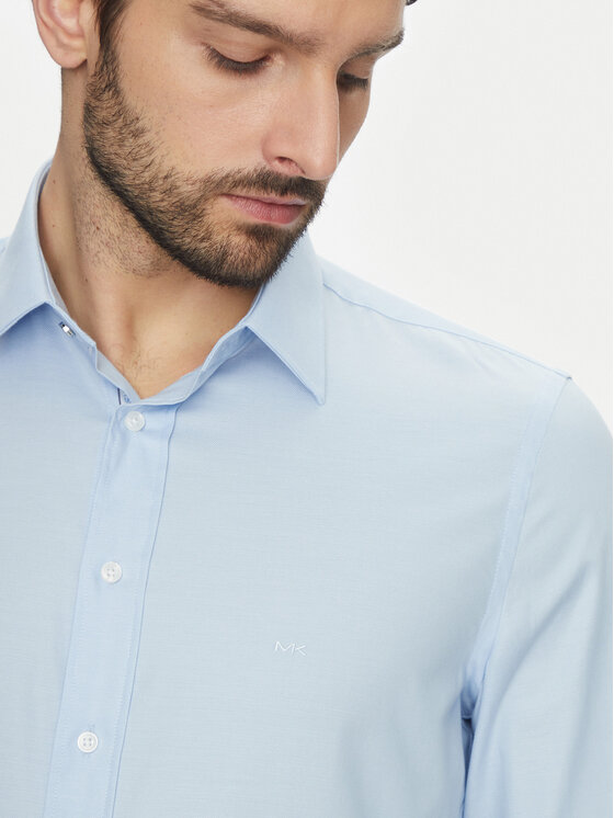 Michael Kors Michael Kors Cămașă MK0DS01501 Albastru celest Slim Fit