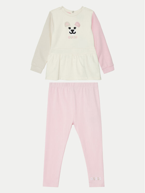 Guess Guess Kinderset A5RG01 KA6R4 Écru Regular Fit