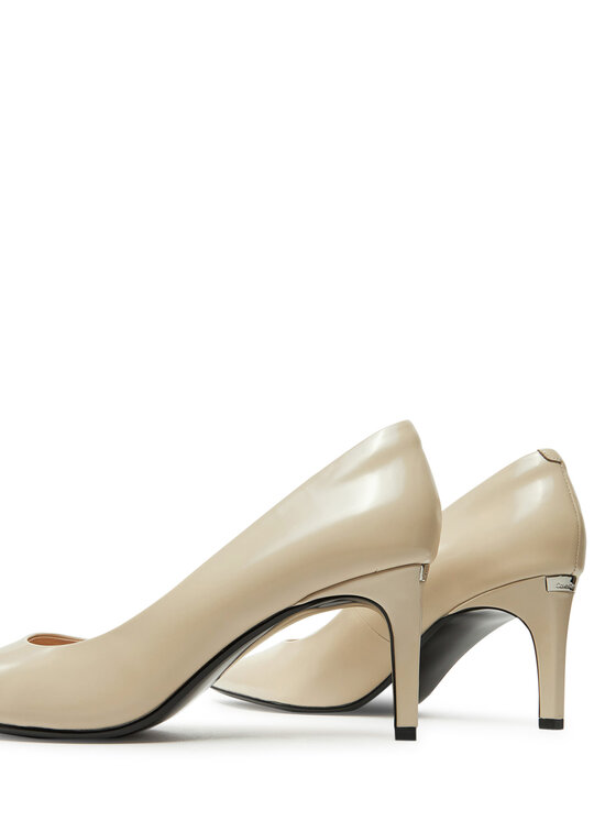 Calvin Klein Calvin Klein Pantofi cu toc subțire Heel Pump 70 - Brush L HW0HW02446 Bej