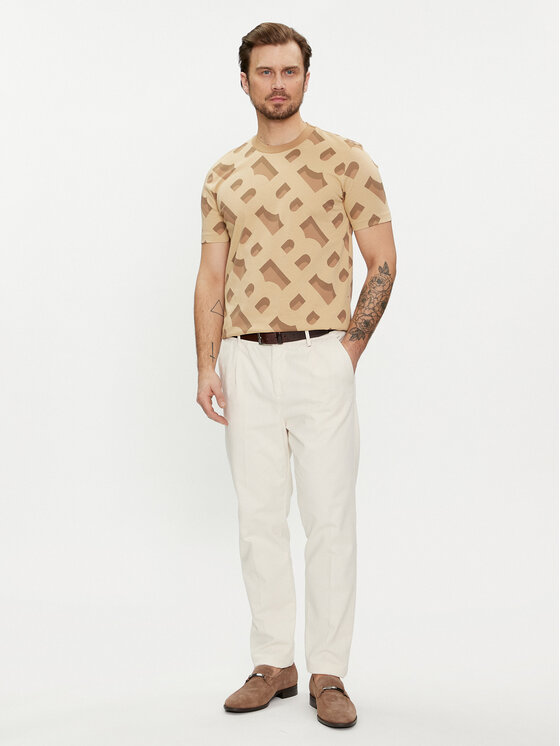 BOSS Boss T-Shirt Tiburt 419 50504100 Beige Regular Fit