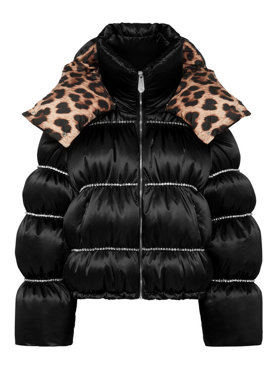 PHILIPP PLEIN PHILIPP PLEIN Vatovaná bunda 605 Černá Regular Fit