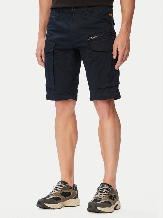 G-Star Raw G-Star Raw Kratke hlače iz tkanine Rovic D26214-5126 Mornarsko modra Regular Fit