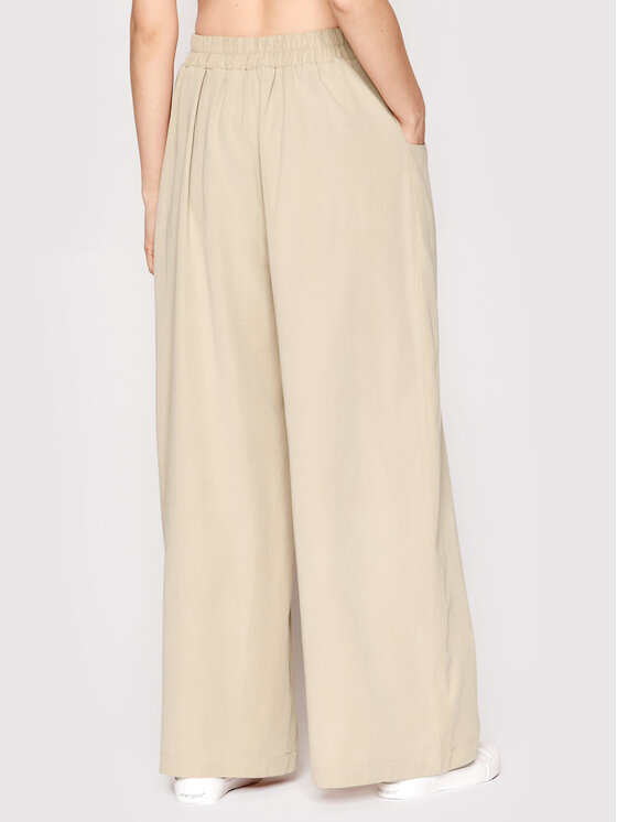 Americanos Americanos Штани з тканини Montana Midi Бежевий Oversize