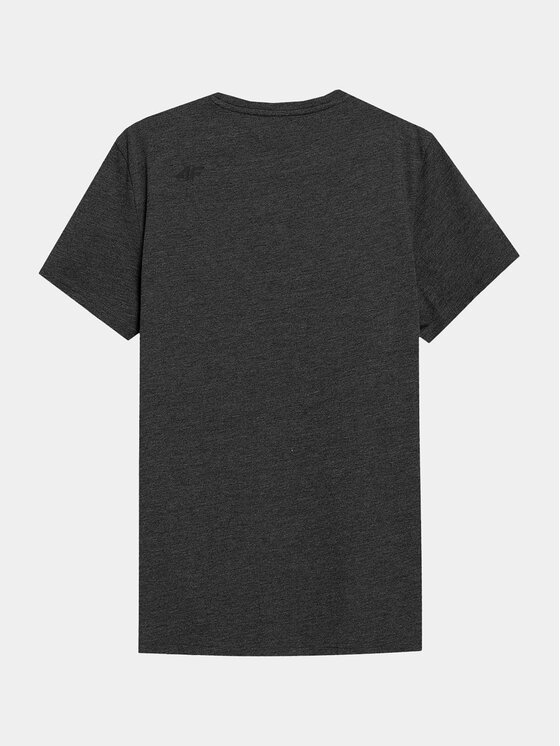 4F 4F T-Shirt 4FAW23TTSHM0876 Grau Regular Fit