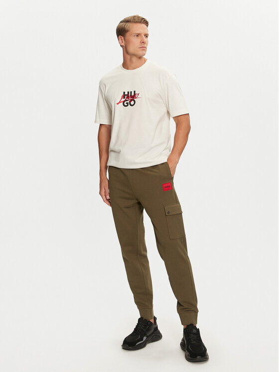 HUGO HUGO Melegítő alsó Dwellrom 50479164 Khaki Relaxed Fit