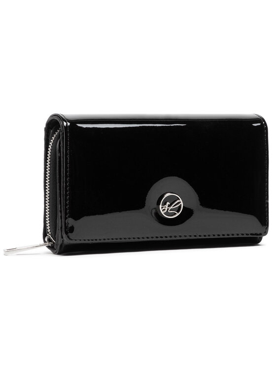 Semi Line Semi Line Große Damen Geldbörse P8229-0 Schwarz