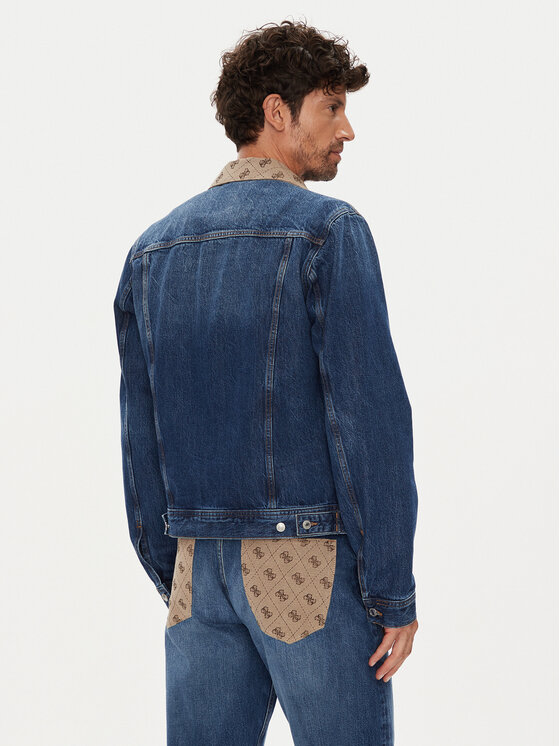 Guess Guess Kurtka jeansowa M5YXN1 D5KT3 Granatowy Regular Fit