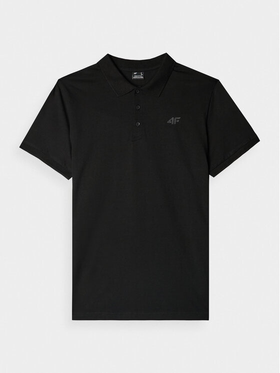 4F 4F Polo 4FWMM00TPTSM367-20S Czarny Regular Fit