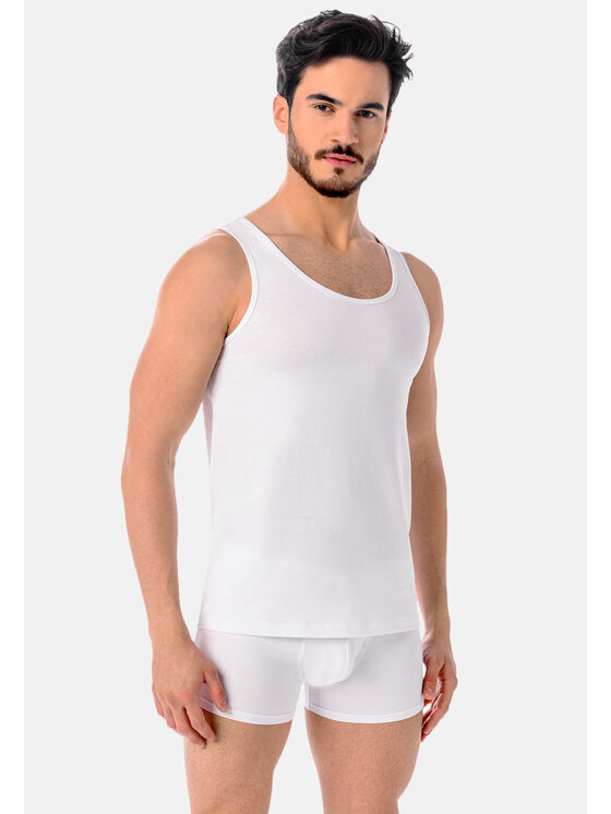 Teyli Teyli Podkoszulek 360 Biały Classic Fit