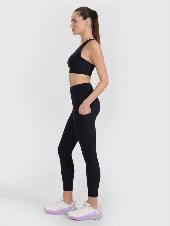 4F 4F Legginsy EMPOWERED BY NATURE Czarny Slim Fit