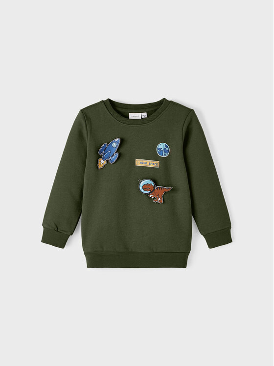 NAME IT NAME IT Суитшърт 13221575 Зелен Regular Fit