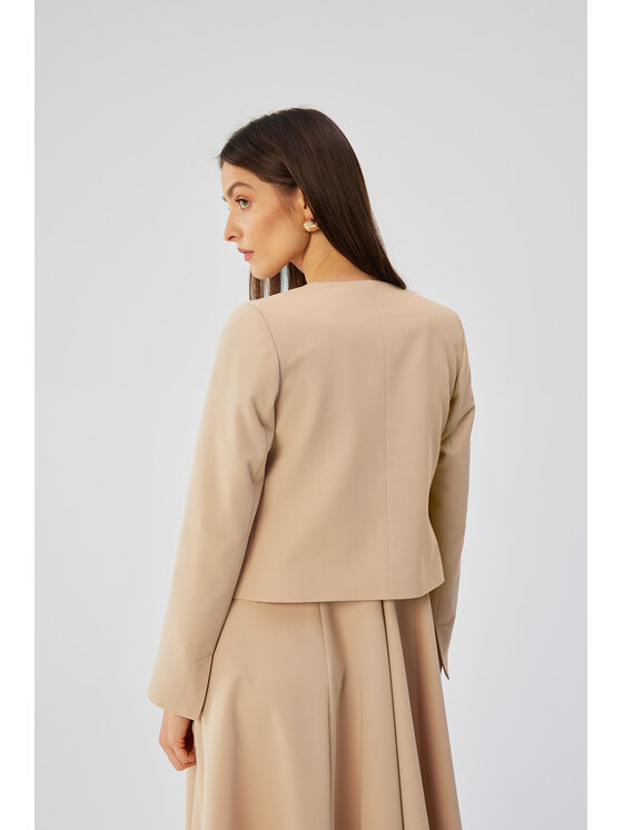 Stylove Stylove Marynarka S368 Beżowy Comfortable Fit