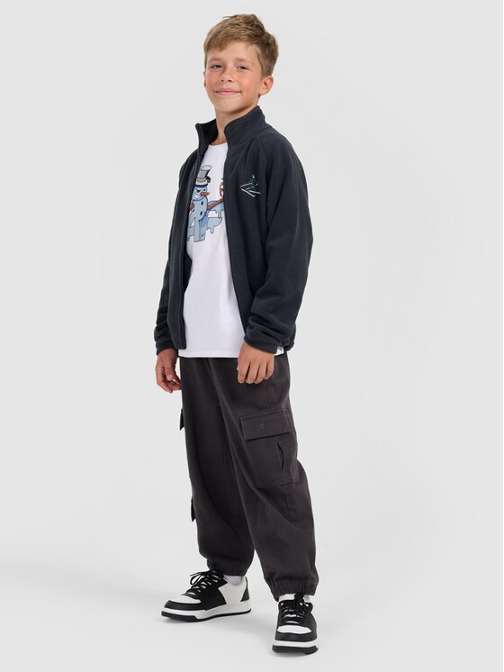 4F 4F Felpa di pile 4FJRAW25TFLEM438-31S Blu scuro Regular Fit