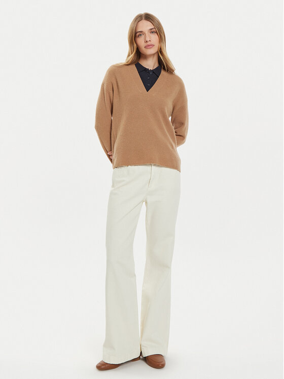 Tommy Hilfiger Tommy Hilfiger Džemperis WW0WW43101 Bēšs Relaxed Fit