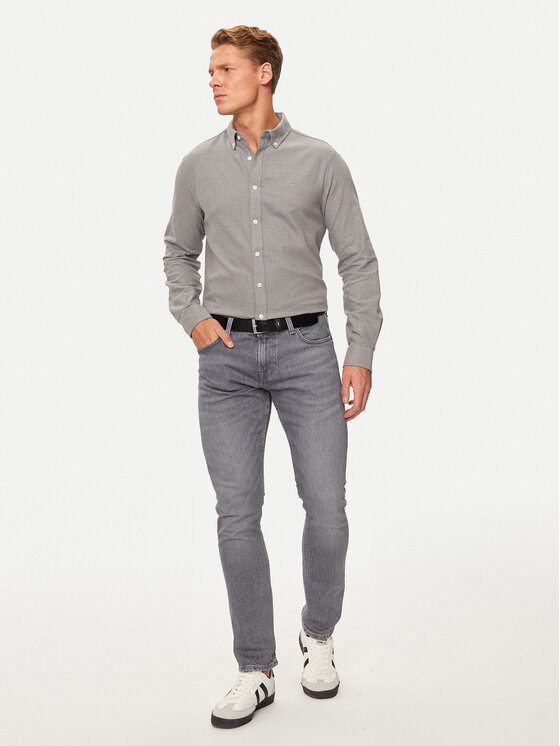 INDICODE INDICODE Košile Darian 25-354 Šedá Regular Fit