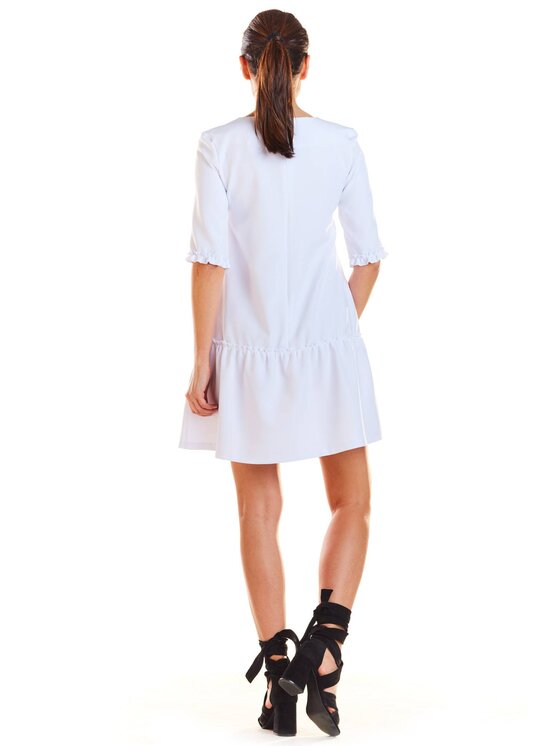 Infinite You Infinite You Sukienka letnia M199 Biały Basic Fit