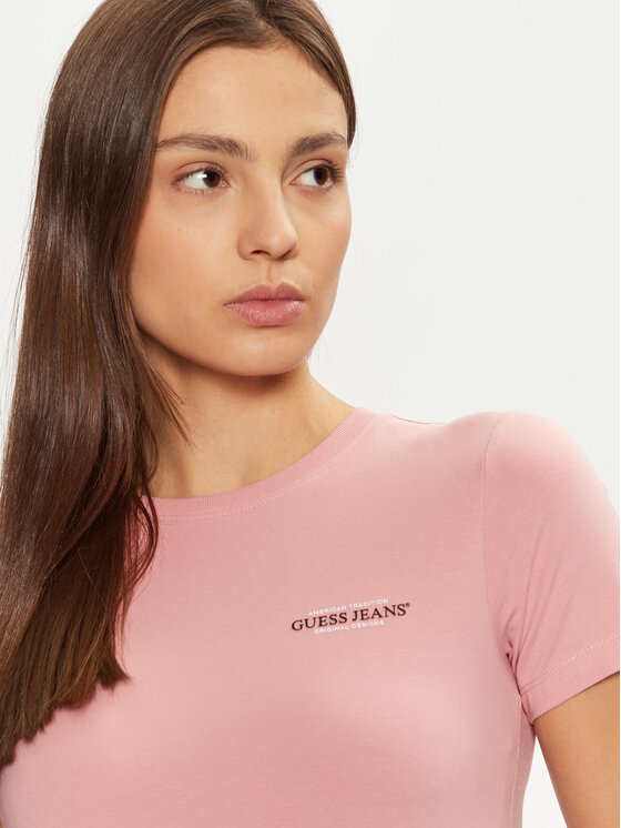 Guess Jeans Guess Jeans Тишърт W4YI02 J1314 Розов Regular Fit