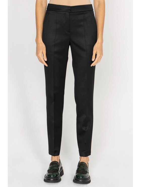 Deni Cler Milano Deni Cler Milano Spodnie materiałowe W-DC-5274-D5-H3-90-1 Czarny Slim Leg