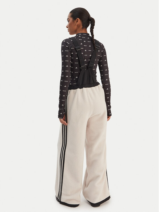 adidas adidas Jeans hlače z naramnicami Moon Boot JM1106 Bež Loose Fit