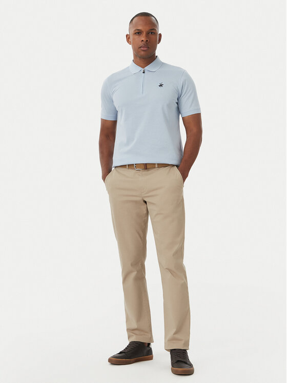Beverly Hills Polo Club Beverly Hills Polo Club Polokošeľa M2734 Svetlo modrá Regular Fit