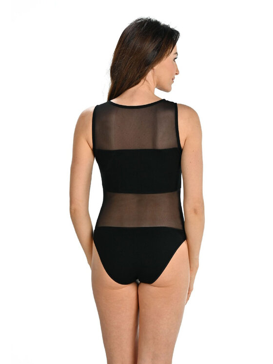 Teyli Teyli Body damskie Clara Czarny Regular Fit