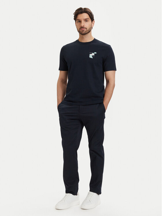 BOSS BOSS Póló Movement 50561872 Sötétkék Regular Fit