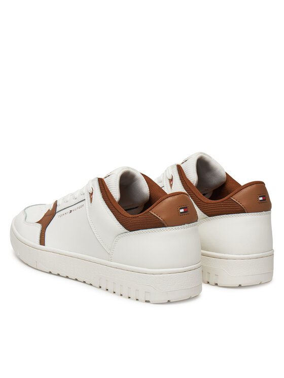 Tommy Hilfiger Tommy Hilfiger Laisvalaikio batai Basket Core Lite Lth Mix FM0FM05518 Écru